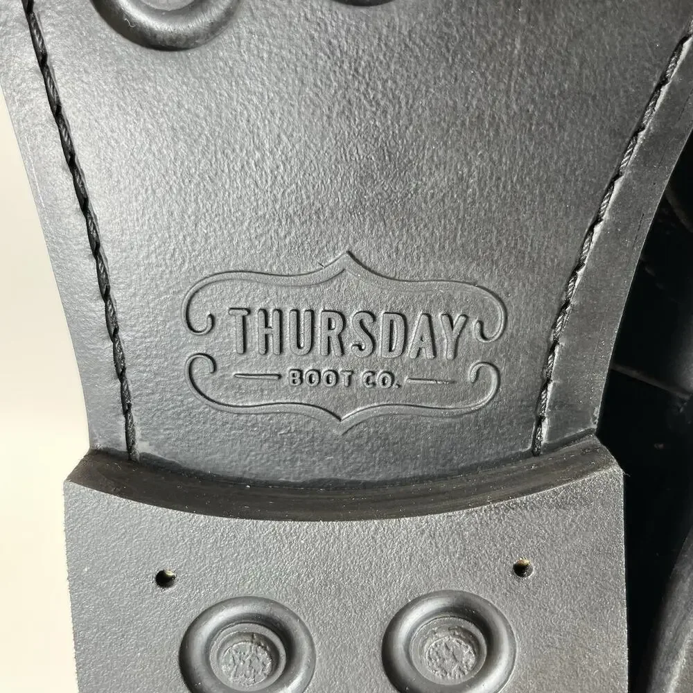 Thursday President Boots Men's 11 Wide Black Matte Rugged Resilient Leather NWOB